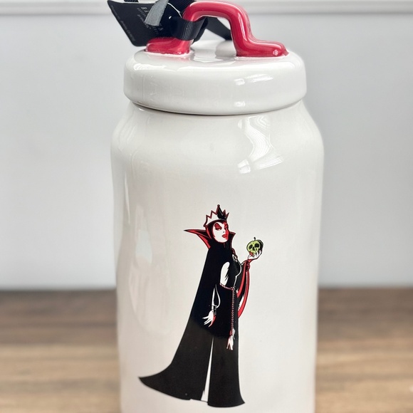 NWT RAE DUNN Disney Villains Evil Queen Maleficent POISON APPLES Canister Jar - Picture 2 of 10